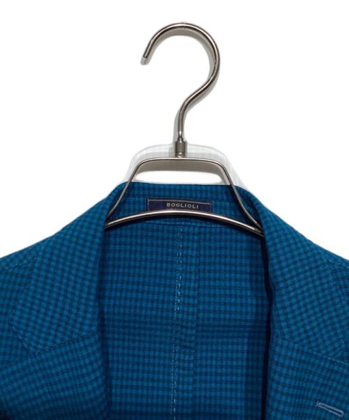 BOGLIOLI（ボリオリ）BOGLIOLI (ボリオリ) チェックテーラードジャケット　N1302J/71 ブルー サイズ:52の古着・服飾アイテム