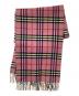 BURBERRY LONDON（バーバリーロンドン）の古着「ノバチェックカシミヤマフラー」｜ピンク