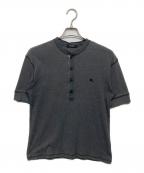 BURBERRY BLACK LABELバーバリーブラックレーベル）の古着「ヘンリーネックカットソー」｜グレー