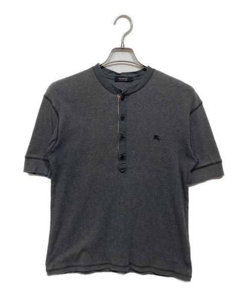 BURBERRY BLACK LABEL（バーバリーブラックレーベル）BURBERRY BLACK LABEL (バーバリーブラックレーベル) ヘンリーネックカットソー グレー サイズ:2の古着・服飾アイテム