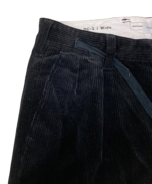 DESCENDANT（ディセンダント）DESCENDANT (ディセンダント) DC-3 CORDUROY TROUSERS ブラック サイズ:3の古着・服飾アイテム