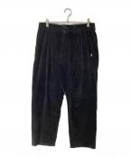 WTAPSダブルタップス）の古着「TUCK 02 TROUSERS.COTTON.CORDUROY」｜ブラック