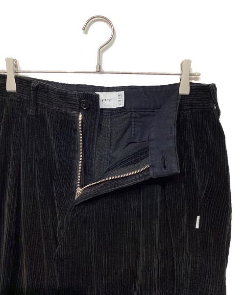 WTAPS（ダブルタップス）WTAPS (ダブルタップス) TUCK 02 TROUSERS.COTTON.CORDUROY ブラック サイズ:02の古着・服飾アイテム