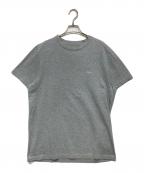 DESCENDANTディセンダント）の古着「ワンポイント刺繍 Tシャツ」｜グレー