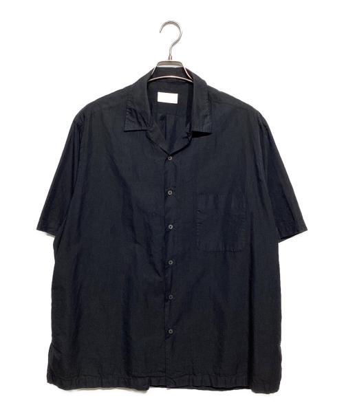 HERILL（ヘリル）HERILL (ヘリル) Cotton Silk Open Collar S/S Shirts　22-050-HL-8060-1 ネイビー サイズ:2の古着・服飾アイテム