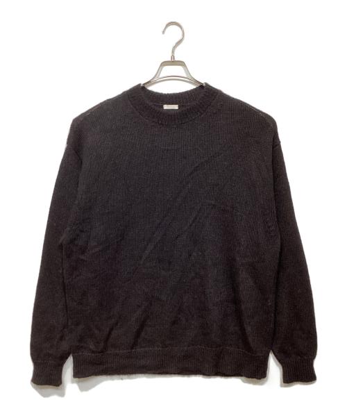 COMOLI（コモリ）COMOLI (コモリ) 21AW　ブラックアルパカ クルーネックニット ブラウン サイズ:-の古着・服飾アイテム