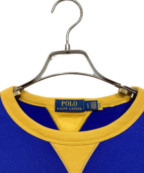 POLO RALPH LAUREN（ポロ・ラルフローレン）POLO RALPH LAUREN (ポロ・ラルフローレン) クルーネックスウェット ブルー サイズ:Lの古着・服飾アイテム