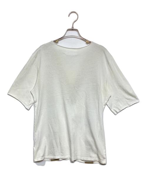 Maison Margiela（メゾンマルジェラ）Maison Margiela (メゾンマルジェラ) M字カッティングカットソー　	30 GC177 ホワイト サイズ:46の古着・服飾アイテム