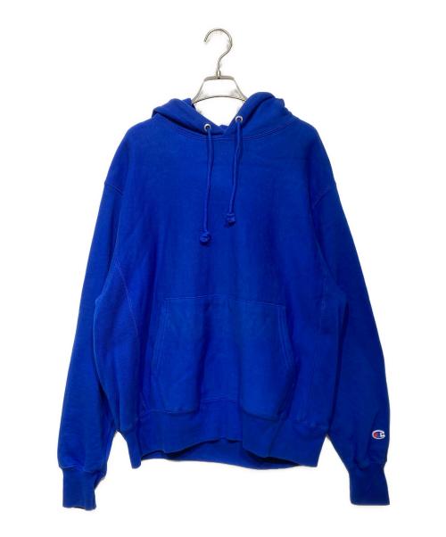Champion REVERSE WEAVE（チャンピオン リバース ウィーブ）Champion REVERSE WEAVE (チャンピオン リバース ウィーブ) 裏起毛　プルオーバーパーカー ブルー サイズ:Mの古着・服飾アイテム