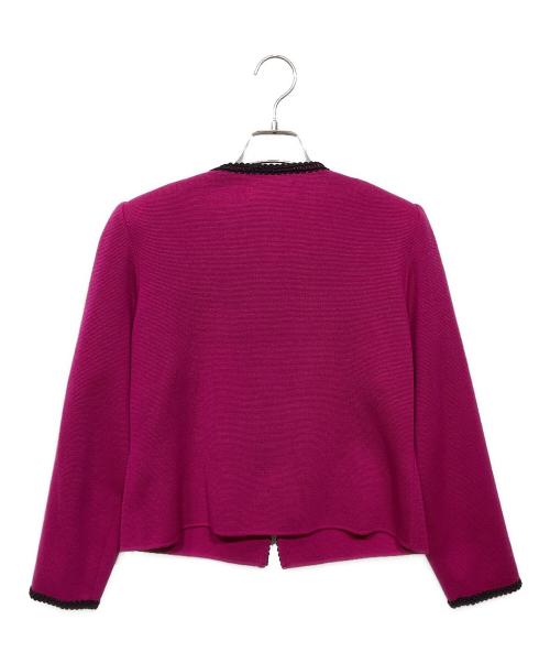 Yves Saint Laurent（イヴサンローラン）Yves Saint Laurent (イヴサンローラン) OLD　ノーカラーチャイナボタンジャケット ピンク サイズ:Mの古着・服飾アイテム