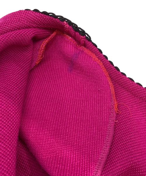 Yves Saint Laurent（イヴサンローラン）Yves Saint Laurent (イヴサンローラン) OLD　ノーカラーチャイナボタンジャケット ピンク サイズ:Mの古着・服飾アイテム