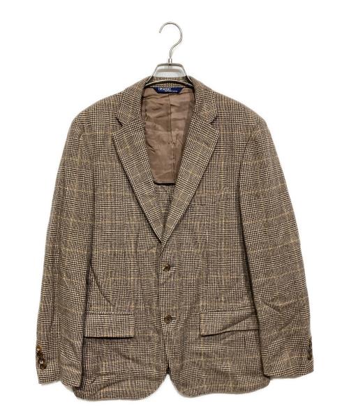 POLO RALPH LAUREN（ポロ・ラルフローレン）POLO RALPH LAUREN (ポロ・ラルフローレン) チェックセットアップスーツ ブラウン サイズ:39/W85の古着・服飾アイテム
