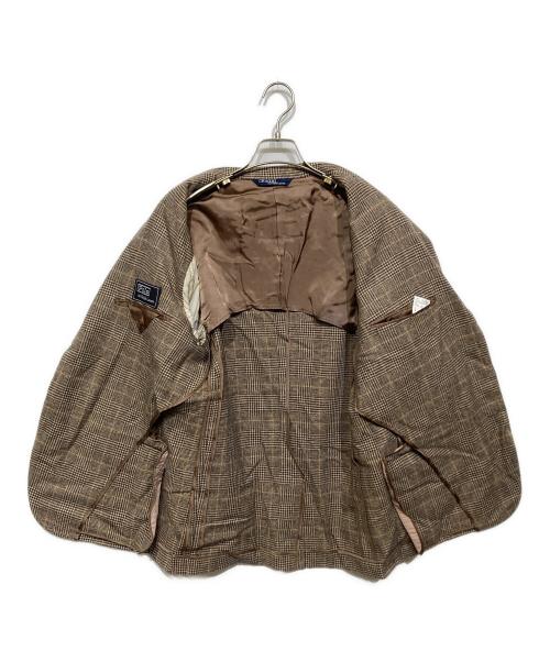 POLO RALPH LAUREN（ポロ・ラルフローレン）POLO RALPH LAUREN (ポロ・ラルフローレン) チェックセットアップスーツ ブラウン サイズ:39/W85の古着・服飾アイテム