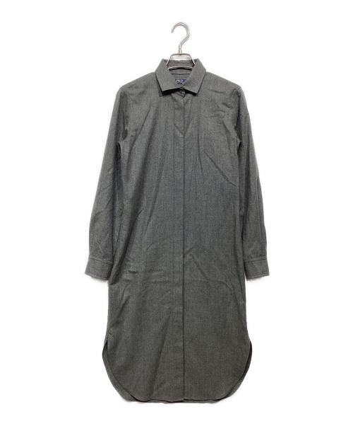 POLO RALPH LAUREN（ポロ・ラルフローレン）POLO RALPH LAUREN (ポロ・ラルフローレン) ウールシャツワンピース グレー サイズ:X4の古着・服飾アイテム