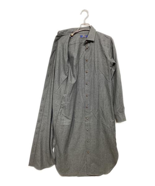 POLO RALPH LAUREN（ポロ・ラルフローレン）POLO RALPH LAUREN (ポロ・ラルフローレン) ウールシャツワンピース グレー サイズ:X4の古着・服飾アイテム