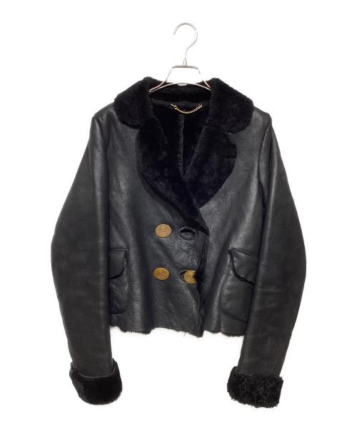Vivienne Westwood（ヴィヴィアンウエストウッド）Vivienne Westwood (ヴィヴィアンウエストウッド) ムートンジャケット ブラック サイズ:40の古着・服飾アイテム