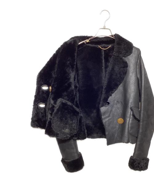 Vivienne Westwood（ヴィヴィアンウエストウッド）Vivienne Westwood (ヴィヴィアンウエストウッド) ムートンジャケット ブラック サイズ:40の古着・服飾アイテム