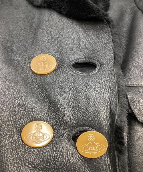 Vivienne Westwood（ヴィヴィアンウエストウッド）Vivienne Westwood (ヴィヴィアンウエストウッド) ムートンジャケット ブラック サイズ:40の古着・服飾アイテム