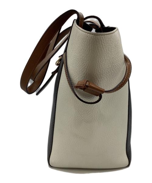 FURLA（フルラ）FURLA (フルラ) NET トートバッグ ブラック×ホワイトの古着・服飾アイテム