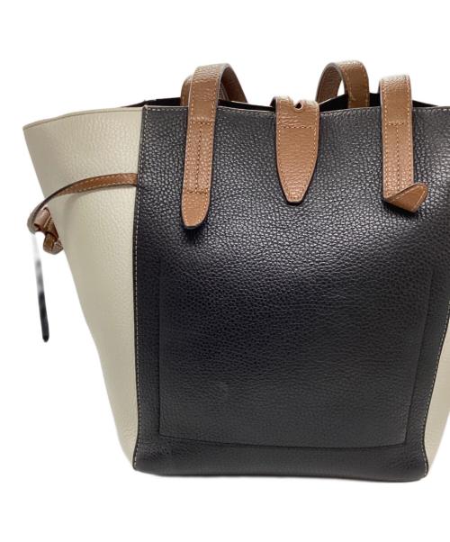 FURLA（フルラ）FURLA (フルラ) NET トートバッグ ブラック×ホワイトの古着・服飾アイテム