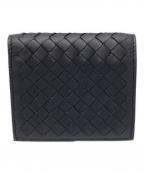 BOTTEGA VENETAボッテガベネタ）の古着「イントレチャート3つ折り財布　533451」｜ブラック