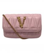VERSACEヴェルサーチェ）の古着「チェーンショルダーバッグ　DBFI002」｜ピンク