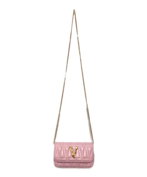 VERSACE（ヴェルサーチェ）VERSACE (ヴェルサーチェ) チェーンショルダーバッグ　DBFI002 ピンクの古着・服飾アイテム