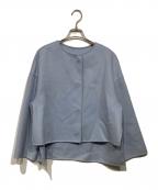 ADOREアドーア）の古着「ピュアカシミヤノーカラージャケット 531-0250909」｜スカイブルー