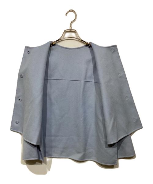 ADORE（アドーア）ADORE (アドーア) ピュアカシミヤノーカラージャケット 531-0250909 スカイブルー サイズ:38の古着・服飾アイテム