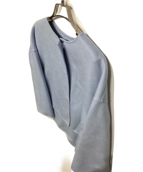ADORE（アドーア）ADORE (アドーア) ピュアカシミヤノーカラージャケット 531-0250909 スカイブルー サイズ:38の古着・服飾アイテム