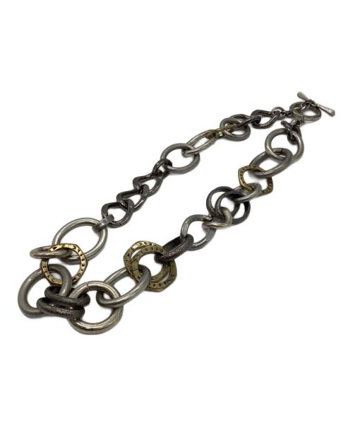 DIESEL（ディーゼル）DIESEL (ディーゼル) チェーンネックレス シルバー×ゴールドの古着・服飾アイテム