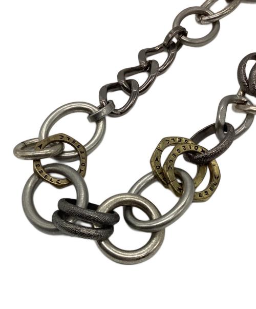 DIESEL（ディーゼル）DIESEL (ディーゼル) チェーンネックレス シルバー×ゴールドの古着・服飾アイテム