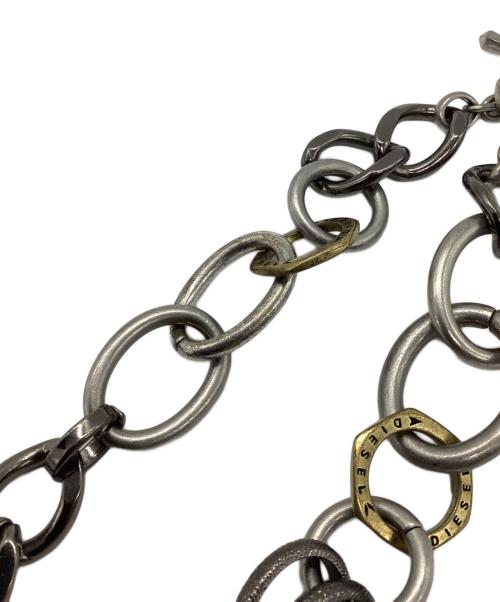 DIESEL（ディーゼル）DIESEL (ディーゼル) チェーンネックレス シルバー×ゴールドの古着・服飾アイテム