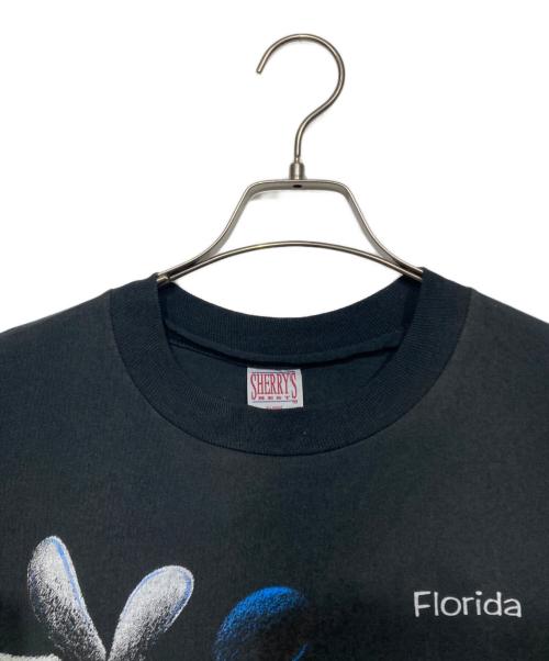 SHERRYS（シェリーズ）SHERRYS (シェリーズ) 90s プリントカットソー ブラック サイズ:XLの古着・服飾アイテム