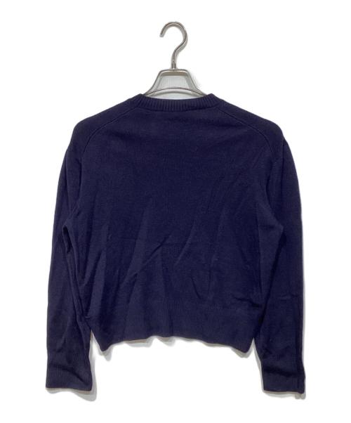 AMI Alexandre Mattiussi（アミアレクサンドルマテュッシ）AMI Alexandre Mattiussi (アミアレクサンドルマテュッシ) クルーネックニット ネイビー サイズ:Lの古着・服飾アイテム