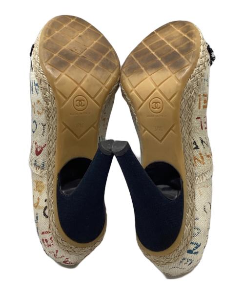 CHANEL（シャネル）CHANEL (シャネル) キャンバスココヒールパンプス　　G29964 マルチカラー サイズ:37 1/2の古着・服飾アイテム