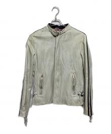 Schott（ショット）の古着「ユーズド加工レザージャケット　　31610023161002」｜アイボリー