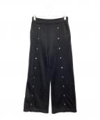 T by ALEXANDER WANGティーバイアレキサンダーワン）の古着「フルスナップボタン スウェットパンツ」｜ブラック