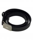 AURALEEオーラリー）の古着「LEATHER SLIDE BELT」｜ブラック