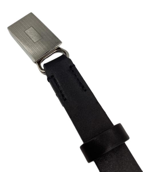 AURALEE（オーラリー）AURALEE (オーラリー) LEATHER SLIDE BELT ブラックの古着・服飾アイテム