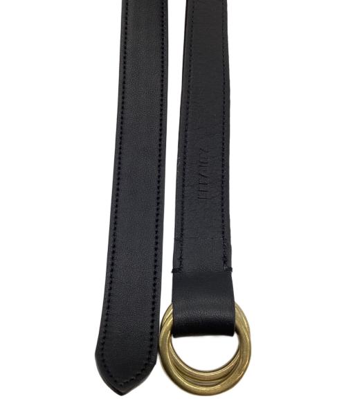 AURALEE（オーラリー）AURALEE (オーラリー) DOUBLE RING BUCKLE BELT ブラックの古着・服飾アイテム