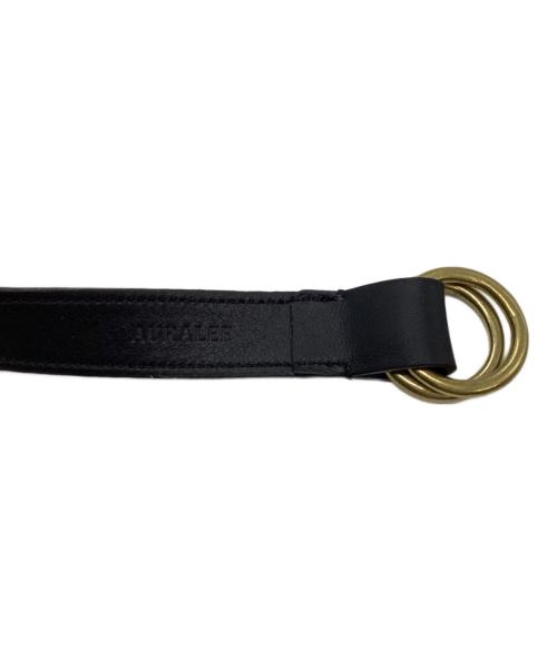 AURALEE（オーラリー）AURALEE (オーラリー) DOUBLE RING BUCKLE BELT ブラックの古着・服飾アイテム