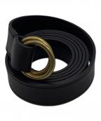 AURALEEオーラリー）の古着「25SS　DOUBLE RING BUCKLE BELT」｜ブラック