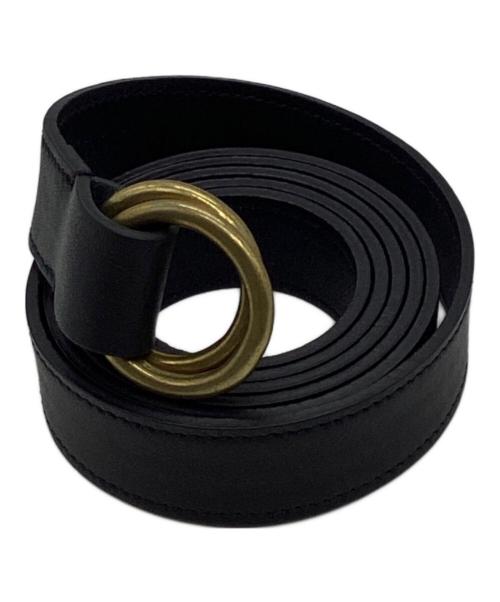 AURALEE（オーラリー）AURALEE (オーラリー) 25SS　DOUBLE RING BUCKLE BELT ブラックの古着・服飾アイテム