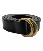 AURALEEオーラリー）の古着「DOUBLE RING BUCKLE BELT」｜ブラック