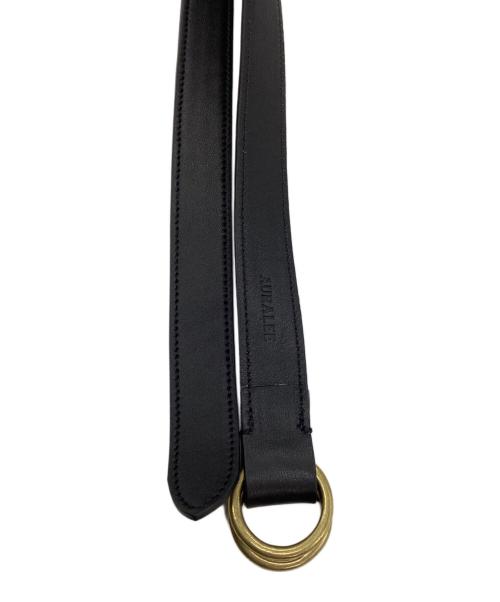 AURALEE（オーラリー）AURALEE (オーラリー) DOUBLE RING BUCKLE BELT ブラックの古着・服飾アイテム