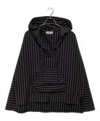 MARKAマーカ）の古着「オーガニックコットン30/1引き揃えBD天竺 / メキシカンパーカー　M24A-17CS02C」｜ブラック