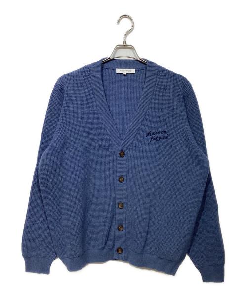 maison kitsune（メゾンキツネ）maison kitsune (メゾンキツネ) HANDWRITING COMFORT CARDIGAN MM00501KT1063 ネイビー サイズ:Lの古着・服飾アイテム