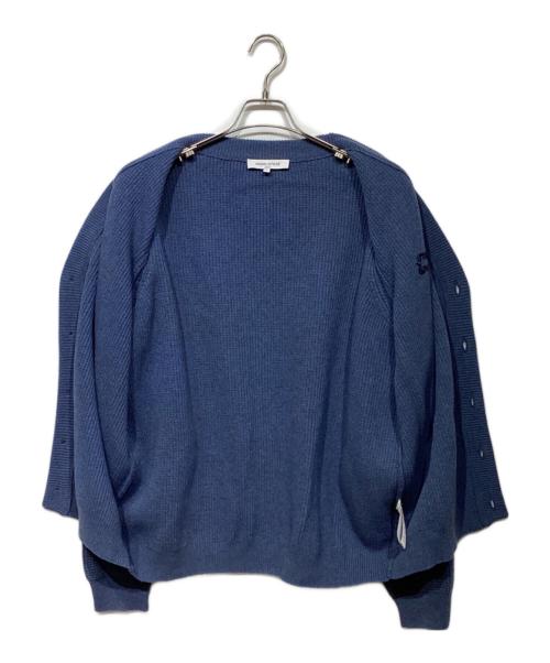 maison kitsune（メゾンキツネ）maison kitsune (メゾンキツネ) HANDWRITING COMFORT CARDIGAN MM00501KT1063 ネイビー サイズ:Lの古着・服飾アイテム