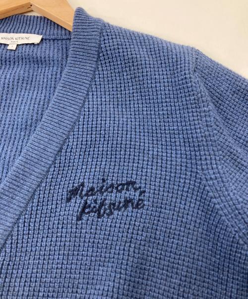 maison kitsune（メゾンキツネ）maison kitsune (メゾンキツネ) HANDWRITING COMFORT CARDIGAN MM00501KT1063 ネイビー サイズ:Lの古着・服飾アイテム